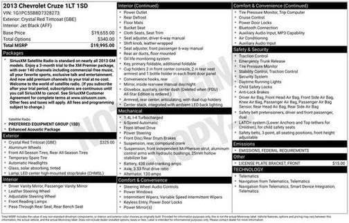 2013 Chevrolet Cruze 1LT
