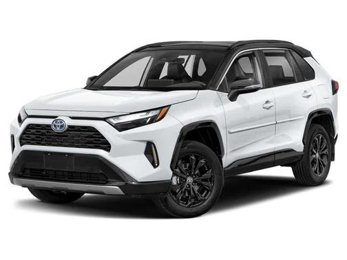 Wind Chill Pearl/Midnight Black Metallic 2024 Toyota RAV4 Hybrid SE