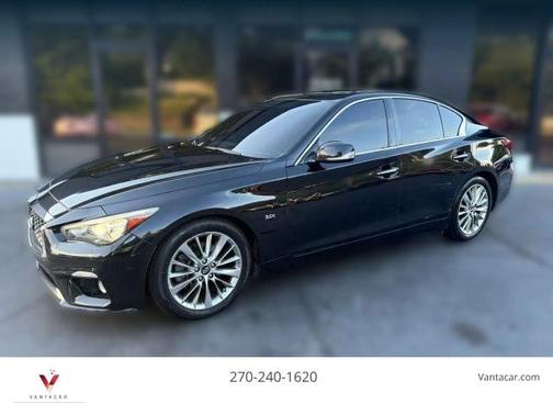 Black 2018 INFINITI Q50 3.0t LUXE