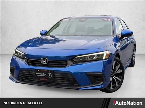 Aegean Blue Metallic 2022 Honda Civic EX