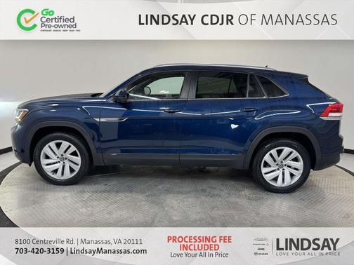 Tourmaline Blue Metallic 2022 Volkswagen Atlas Cross Sport 3.6L V6 SE w/Technology