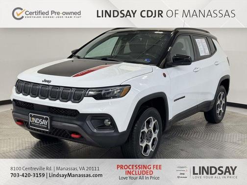 Bright White Clearcoat 2022 Jeep Compass Trailhawk