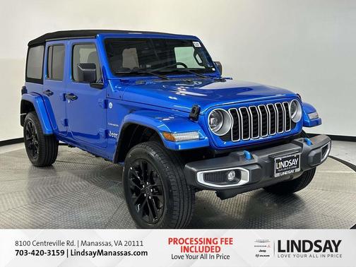Hydro Blue Pearl 2024 Jeep Wrangler 4xe Sahara
