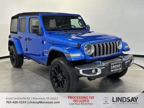 Hydro Blue Pearl 2024 Jeep Wrangler 4xe Sahara