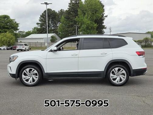Pure White 2021 Volkswagen Atlas 3.6 V6 SE w/ Technology