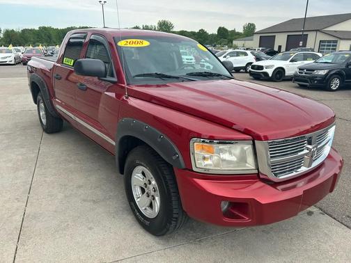 Red 2008 Dodge Dakota Laramie