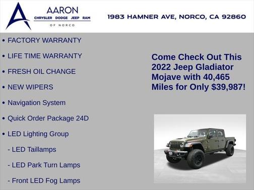 2022 Jeep Gladiator Mojave 4x4