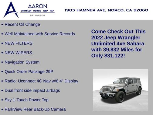 2022 Jeep Wrangler Unlimited 4xe Sahara