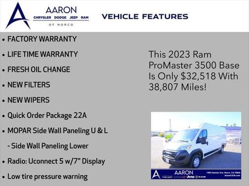 2023 RAM ProMaster 3500 High Roof