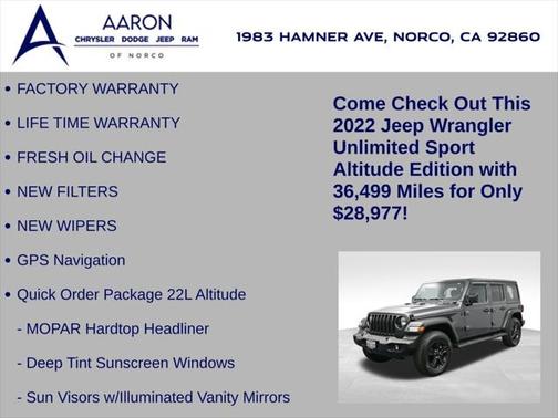 2022 Jeep Wrangler Unlimited Sport Altitude