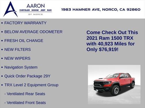 2021 RAM 1500 TRX