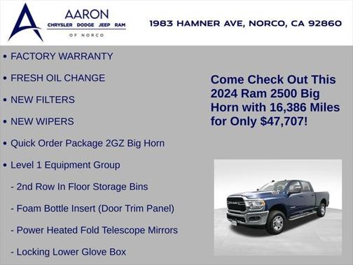 2024 RAM 2500 Big Horn Crew Cab 4x4 6'4' Box