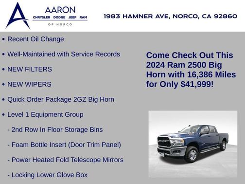 2024 RAM 2500 Big Horn Crew Cab 4x4 6'4' Box