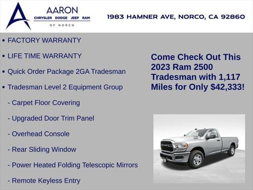 2023 RAM 2500 Tradesman Regular Cab 4x2 8' Box