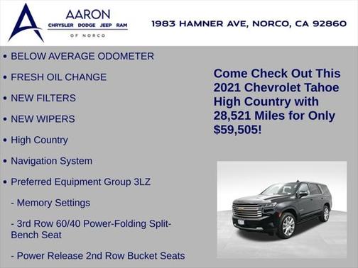 2021 Chevrolet Tahoe 4WD High Country