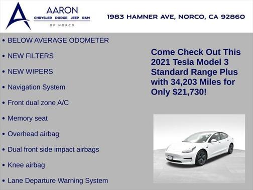 2021 Tesla Model 3 Standard Range Plus