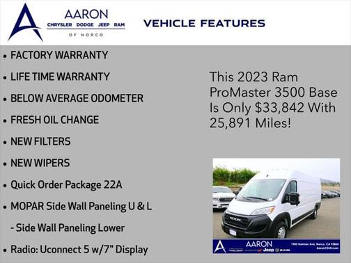 2023 RAM ProMaster 3500 High Roof