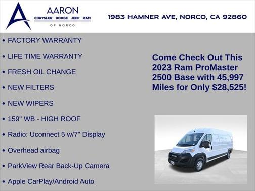 2023 RAM ProMaster 2500 High Roof