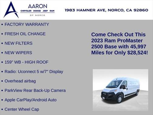 2023 RAM ProMaster 2500 High Roof