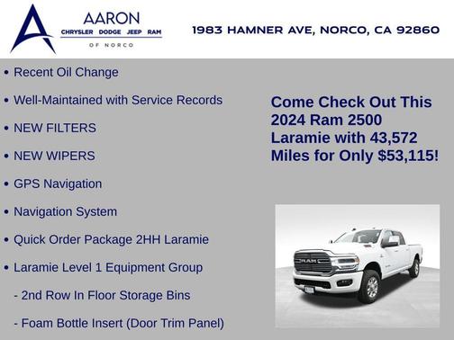 2024 RAM 2500 Laramie Crew Cab 4x4 6'4' Box