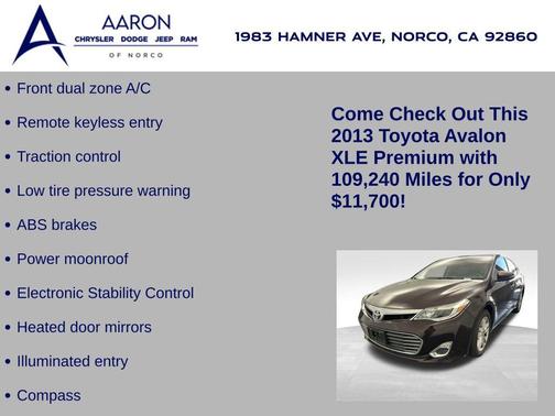 2013 Toyota Avalon XLE Premium