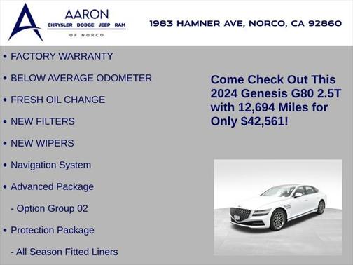 2024 Genesis G80 2.5T AWD