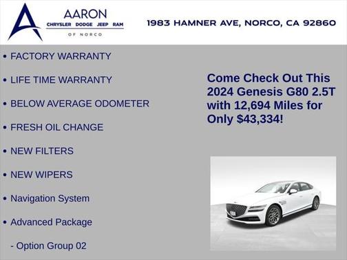 2024 Genesis G80 2.5T AWD