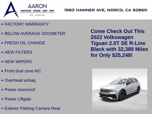 2022 Volkswagen Tiguan 2.0T SE R-Line Black