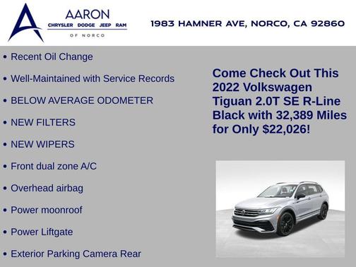 2022 Volkswagen Tiguan 2.0T SE R-Line Black