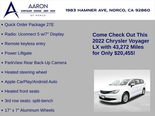 2022 Chrysler Voyager LX