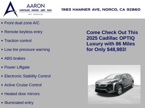 2025 Cadillac OPTIQ Luxury 1 AWD