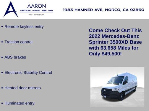 2022 Mercedes-Benz Sprinter 3500XD High Roof