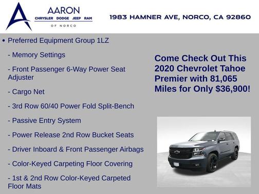 2020 Chevrolet Tahoe Premier