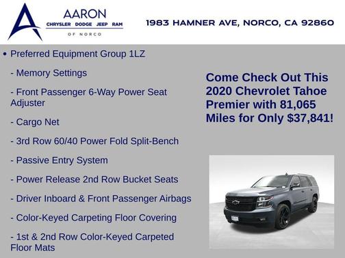 2020 Chevrolet Tahoe Premier