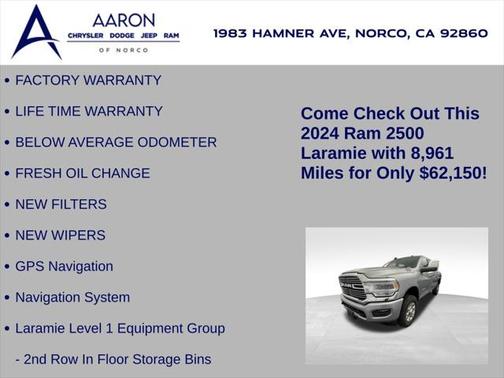 2024 RAM 2500 Laramie Crew Cab 4x4 6'4' Box
