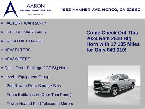 2024 RAM 2500 Big Horn Crew Cab 4x4 6'4' Box