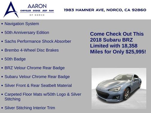 2018 Subaru BRZ Limited