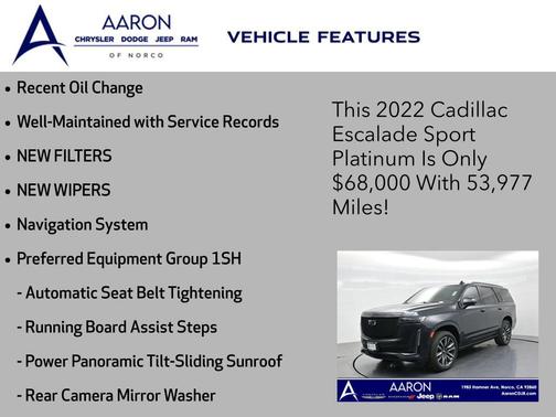 2022 Cadillac Escalade Sport Platinum