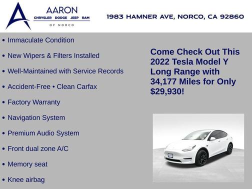 2022 Tesla Model Y Long Range Dual Motor All-Wheel Drive