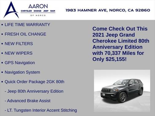 2021 Jeep Grand Cherokee 80th Anniversary 4X4