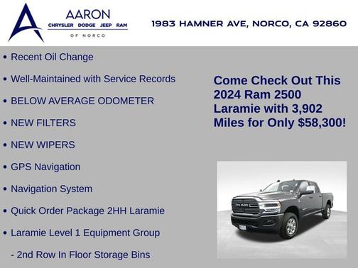 2024 RAM 2500 Laramie Crew Cab 4x4 6'4' Box