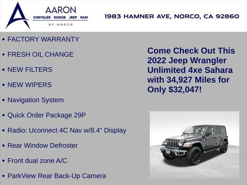 2022 Jeep Wrangler Unlimited 4xe Sahara