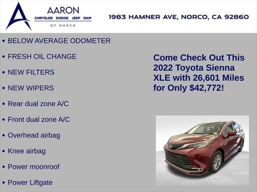 2022 Toyota Sienna XLE 7 Passenger