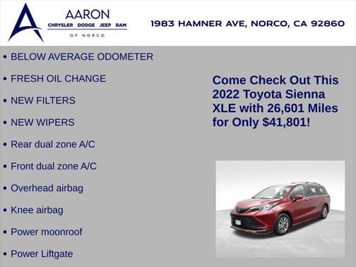 2022 Toyota Sienna XLE 7 Passenger