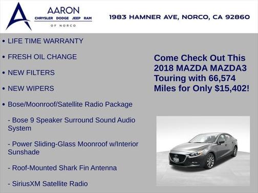 2018 Mazda Mazda3 Touring