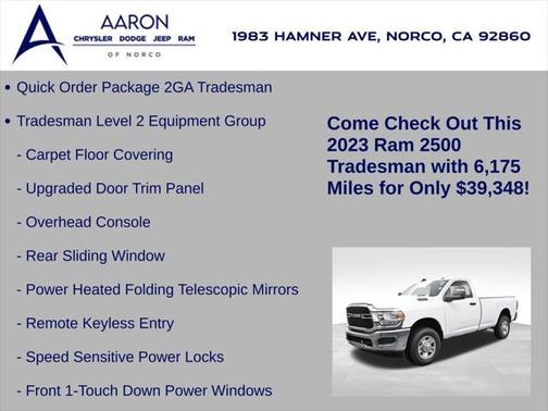 2023 RAM 2500 Tradesman Regular Cab 4x4 8' Box