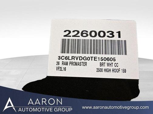 2026 RAM ProMaster 2500 High Roof