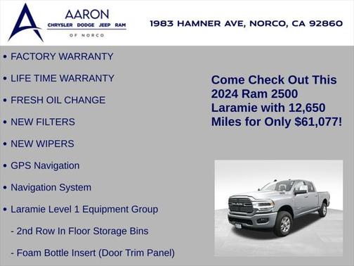 2024 RAM 2500 Laramie Crew Cab 4x4 6'4' Box