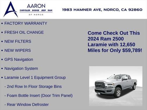 2024 RAM 2500 Laramie Crew Cab 4x4 6'4' Box