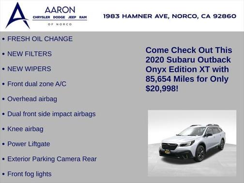2020 Subaru Outback Onyx Edition XT